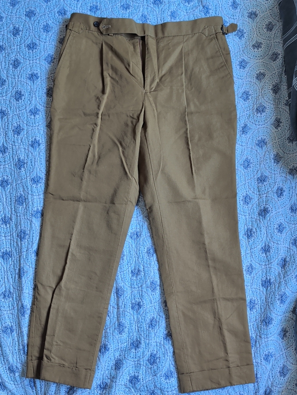 Spier And Mackay Cotton/Linen Pleated Pants